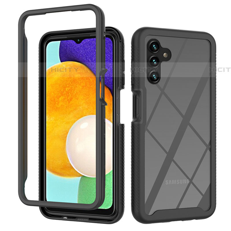 Carcasa Bumper Funda Silicona Transparente 360 Grados ZJ2 para Samsung Galaxy A04s Negro