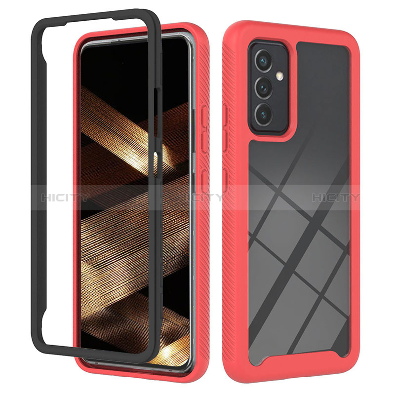 Carcasa Bumper Funda Silicona Transparente 360 Grados ZJ2 para Samsung Galaxy A15 5G Rojo