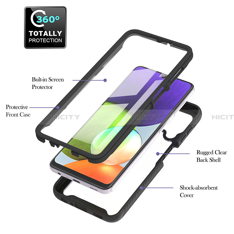 Carcasa Bumper Funda Silicona Transparente 360 Grados ZJ2 para Samsung Galaxy A22 4G