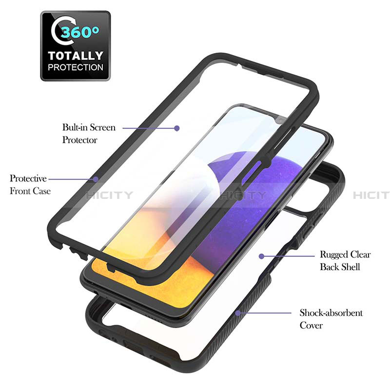 Carcasa Bumper Funda Silicona Transparente 360 Grados ZJ2 para Samsung Galaxy A22 5G