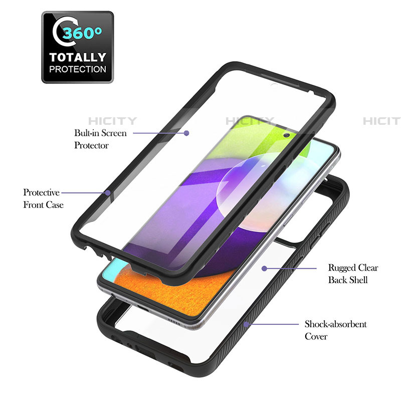 Carcasa Bumper Funda Silicona Transparente 360 Grados ZJ2 para Samsung Galaxy A52 4G