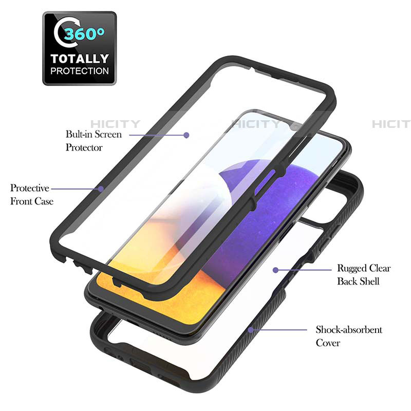 Carcasa Bumper Funda Silicona Transparente 360 Grados ZJ2 para Samsung Galaxy F42 5G