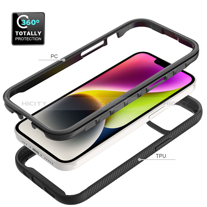 Carcasa Bumper Funda Silicona Transparente 360 Grados ZJ3 para Apple iPhone 15 Plus