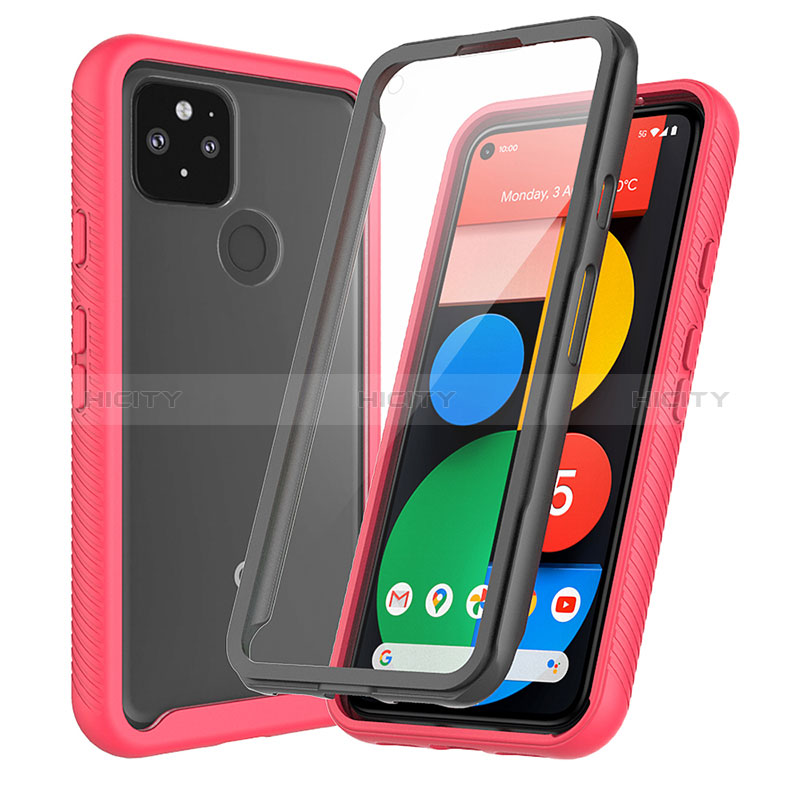 Carcasa Bumper Funda Silicona Transparente 360 Grados ZJ3 para Google Pixel 5