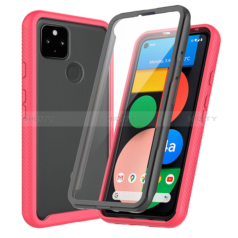 Carcasa Bumper Funda Silicona Transparente 360 Grados ZJ3 para Google Pixel 5a 5G