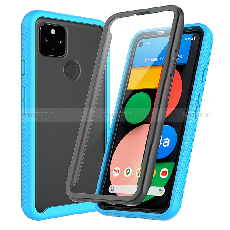 Carcasa Bumper Funda Silicona Transparente 360 Grados ZJ3 para Google Pixel 5a 5G