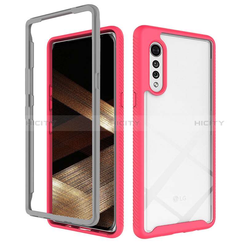 Carcasa Bumper Funda Silicona Transparente 360 Grados ZJ3 para LG Velvet 4G