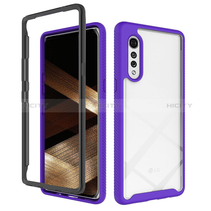 Carcasa Bumper Funda Silicona Transparente 360 Grados ZJ3 para LG Velvet 4G