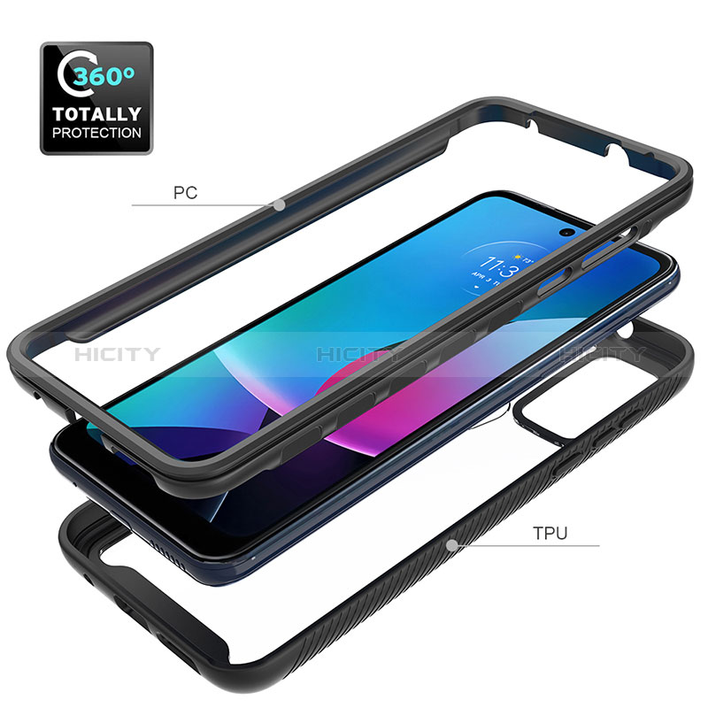 Carcasa Bumper Funda Silicona Transparente 360 Grados ZJ3 para Motorola Moto G Play (2023)