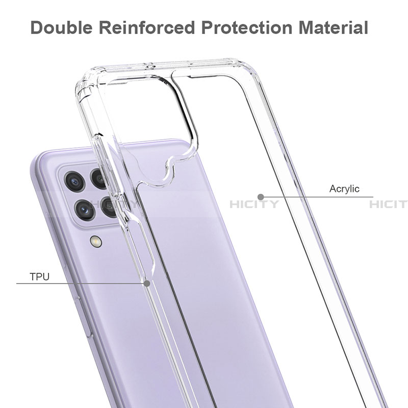 Carcasa Bumper Funda Silicona Transparente 360 Grados ZJ3 para Samsung Galaxy A22 4G