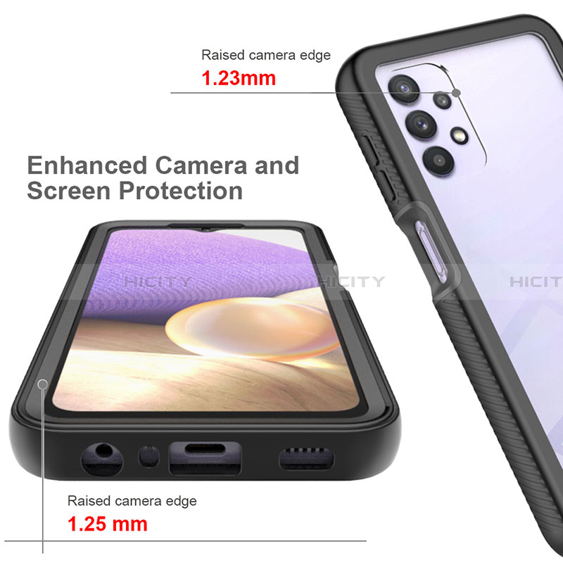 Carcasa Bumper Funda Silicona Transparente 360 Grados ZJ3 para Samsung Galaxy A32 5G
