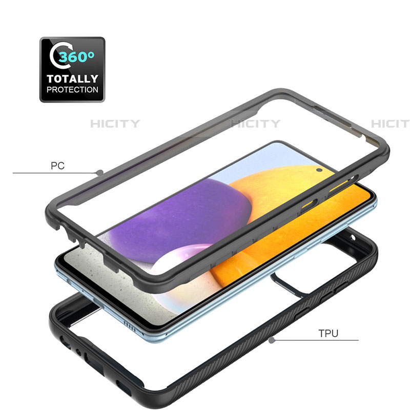 Carcasa Bumper Funda Silicona Transparente 360 Grados ZJ3 para Samsung Galaxy A72 4G