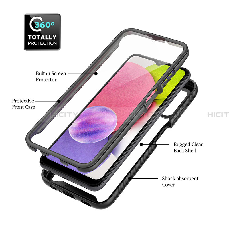 Carcasa Bumper Funda Silicona Transparente 360 Grados ZJ3 para Samsung Galaxy F02S SM-E025F