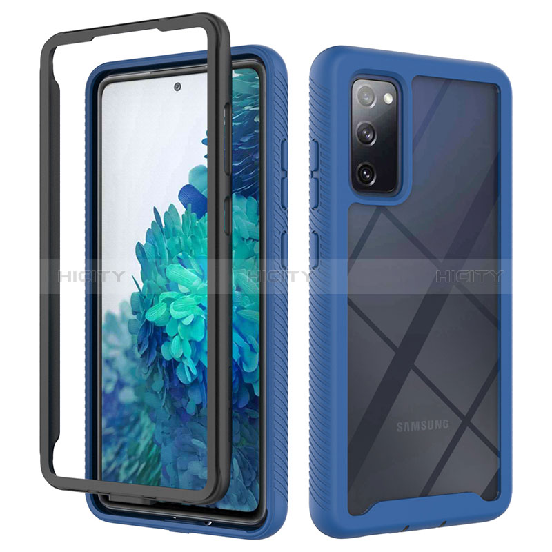 Carcasa Bumper Funda Silicona Transparente 360 Grados ZJ3 para Samsung Galaxy S20 FE 5G Azul