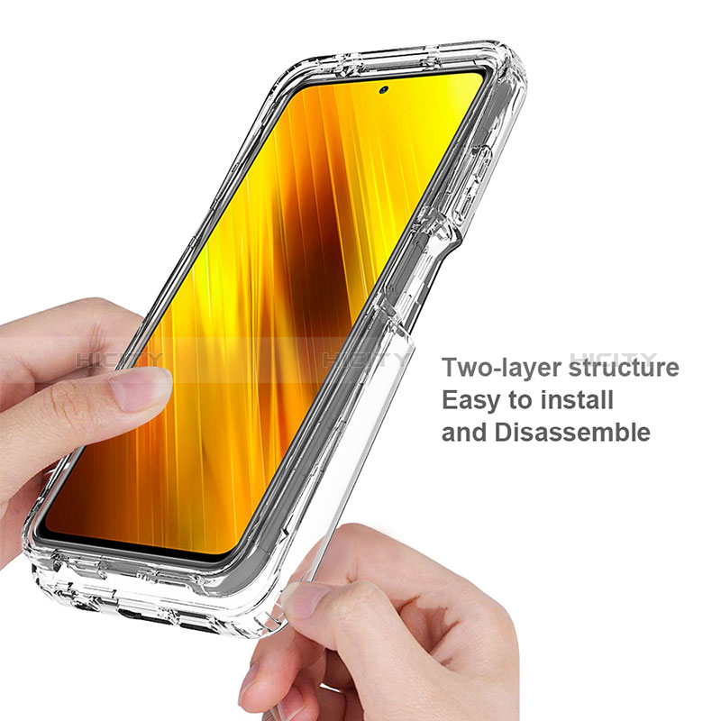 Carcasa Bumper Funda Silicona Transparente 360 Grados ZJ3 para Xiaomi Poco X3 NFC