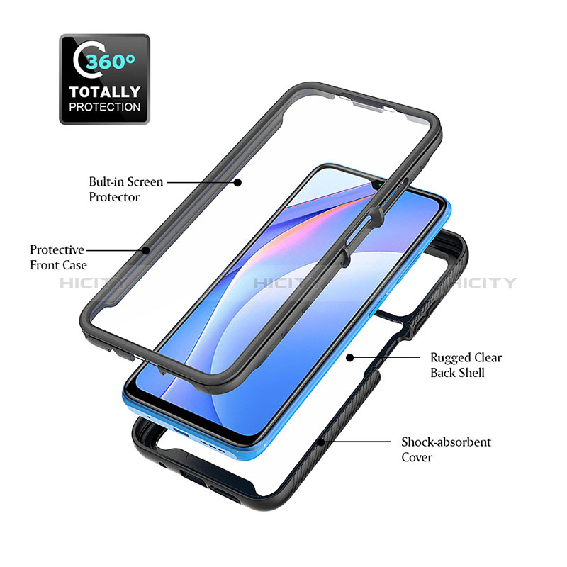 Carcasa Bumper Funda Silicona Transparente 360 Grados ZJ3 para Xiaomi Redmi 9 Power