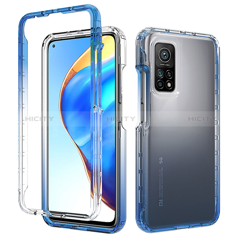 Carcasa Bumper Funda Silicona Transparente 360 Grados ZJ3 para Xiaomi Redmi K30S 5G Azul