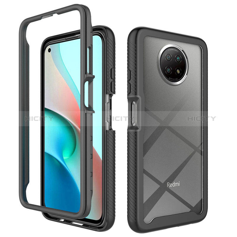 Carcasa Bumper Funda Silicona Transparente 360 Grados ZJ3 para Xiaomi Redmi Note 9T 5G Negro