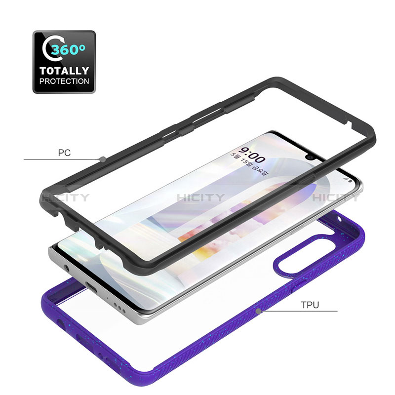 Carcasa Bumper Funda Silicona Transparente 360 Grados ZJ4 para LG Velvet 4G