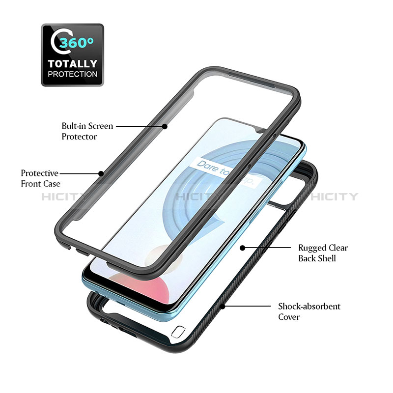 Carcasa Bumper Funda Silicona Transparente 360 Grados ZJ4 para Realme C25Y