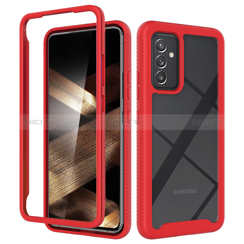 Carcasa Bumper Funda Silicona Transparente 360 Grados ZJ4 para Samsung Galaxy A15 4G Rojo