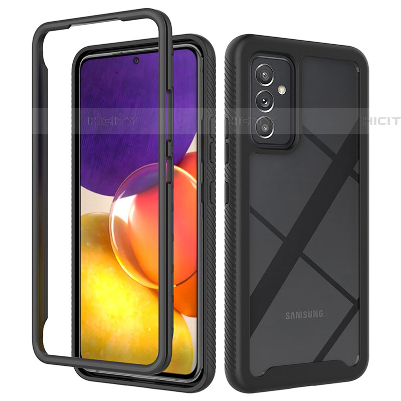 Carcasa Bumper Funda Silicona Transparente 360 Grados ZJ4 para Samsung Galaxy A82 5G Negro