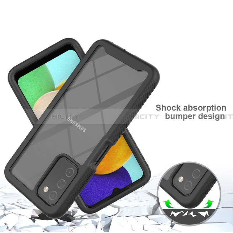 Carcasa Bumper Funda Silicona Transparente 360 Grados ZJ4 para Samsung Galaxy F02S SM-E025F