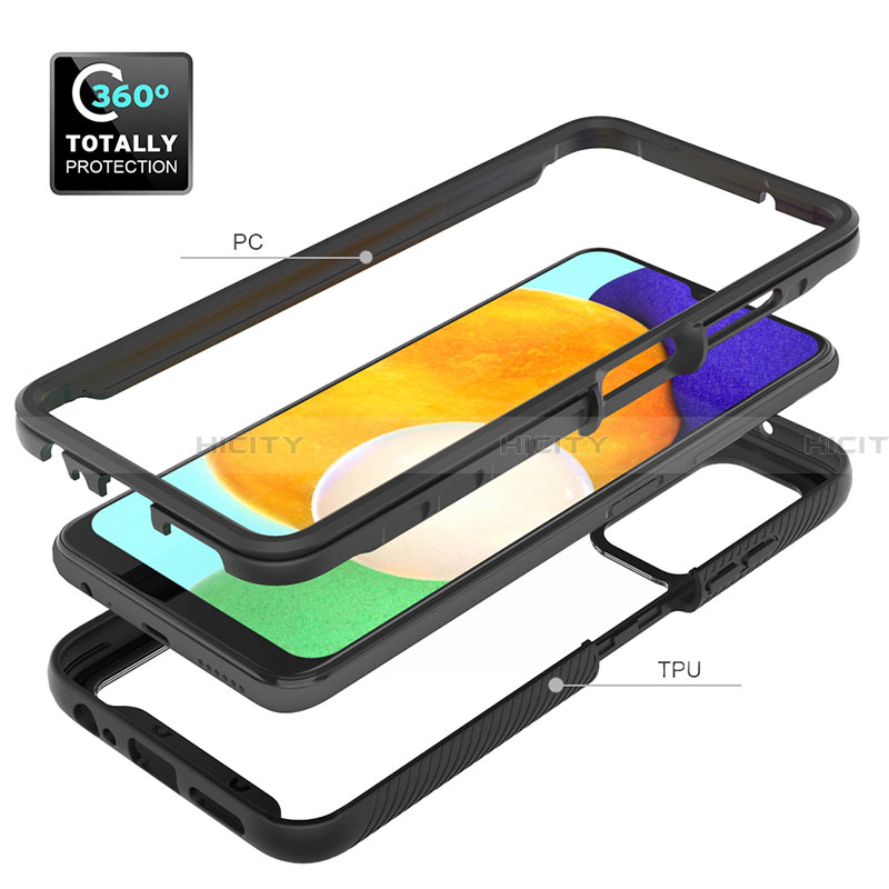 Carcasa Bumper Funda Silicona Transparente 360 Grados ZJ4 para Samsung Galaxy F02S SM-E025F