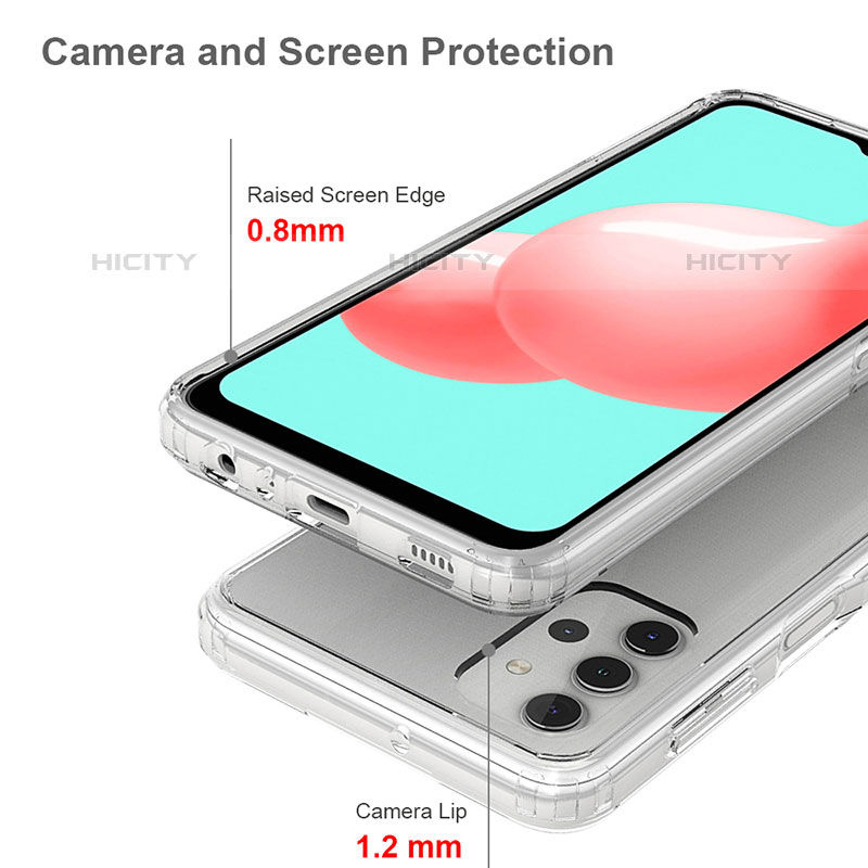 Carcasa Bumper Funda Silicona Transparente 360 Grados ZJ4 para Samsung Galaxy M32 5G