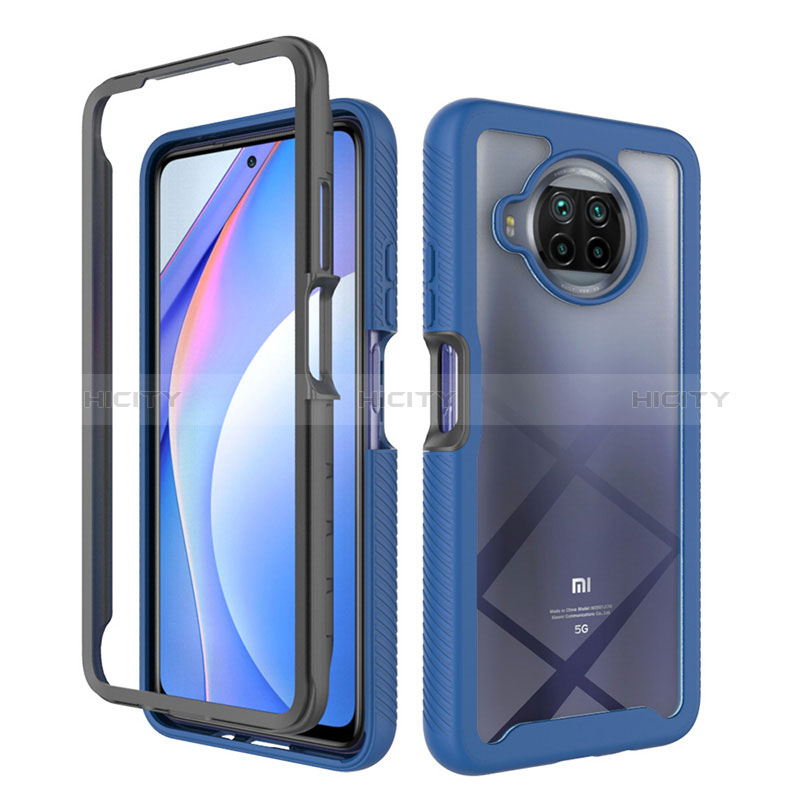 Carcasa Bumper Funda Silicona Transparente 360 Grados ZJ4 para Xiaomi Mi 10i 5G Azul