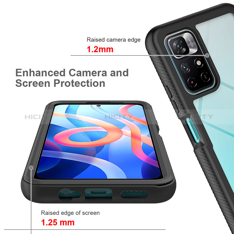 Carcasa Bumper Funda Silicona Transparente 360 Grados ZJ4 para Xiaomi Poco M4 Pro 5G
