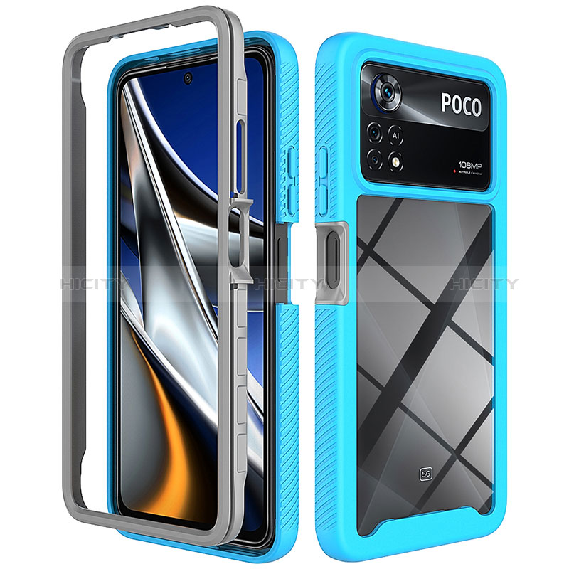 Carcasa Bumper Funda Silicona Transparente 360 Grados ZJ4 para Xiaomi Poco X4 Pro 5G