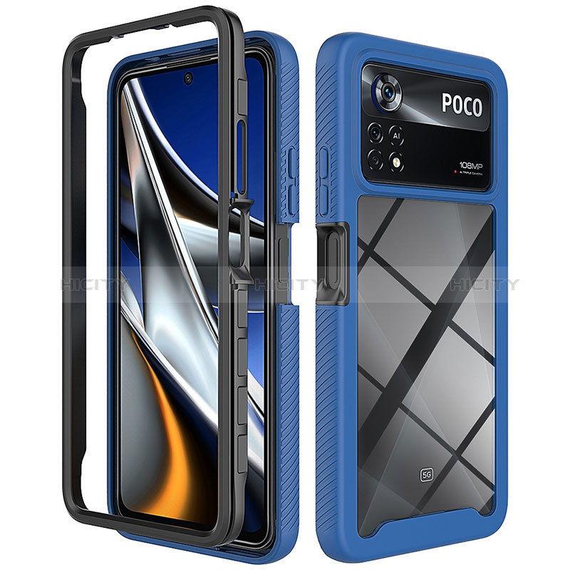 Carcasa Bumper Funda Silicona Transparente 360 Grados ZJ4 para Xiaomi Poco X4 Pro 5G