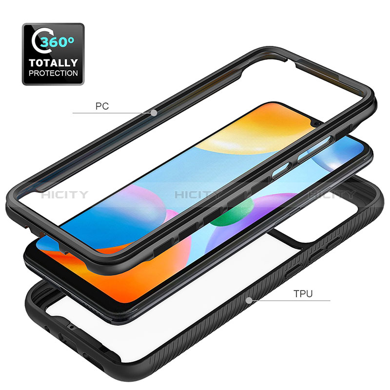 Carcasa Bumper Funda Silicona Transparente 360 Grados ZJ4 para Xiaomi Redmi 10 Power