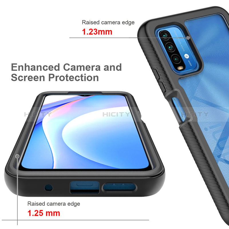 Carcasa Bumper Funda Silicona Transparente 360 Grados ZJ4 para Xiaomi Redmi 9 Power