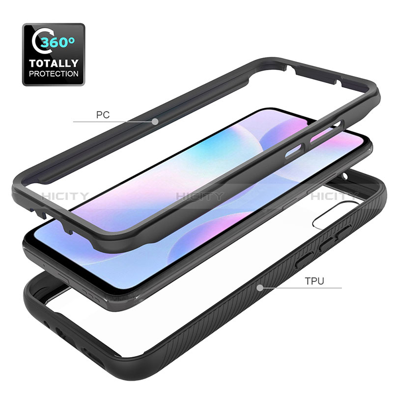 Carcasa Bumper Funda Silicona Transparente 360 Grados ZJ4 para Xiaomi Redmi 9AT