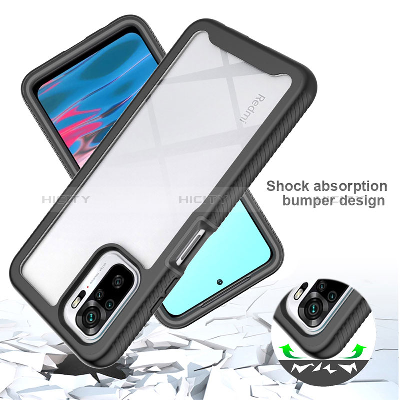 Carcasa Bumper Funda Silicona Transparente 360 Grados ZJ4 para Xiaomi Redmi Note 10 4G