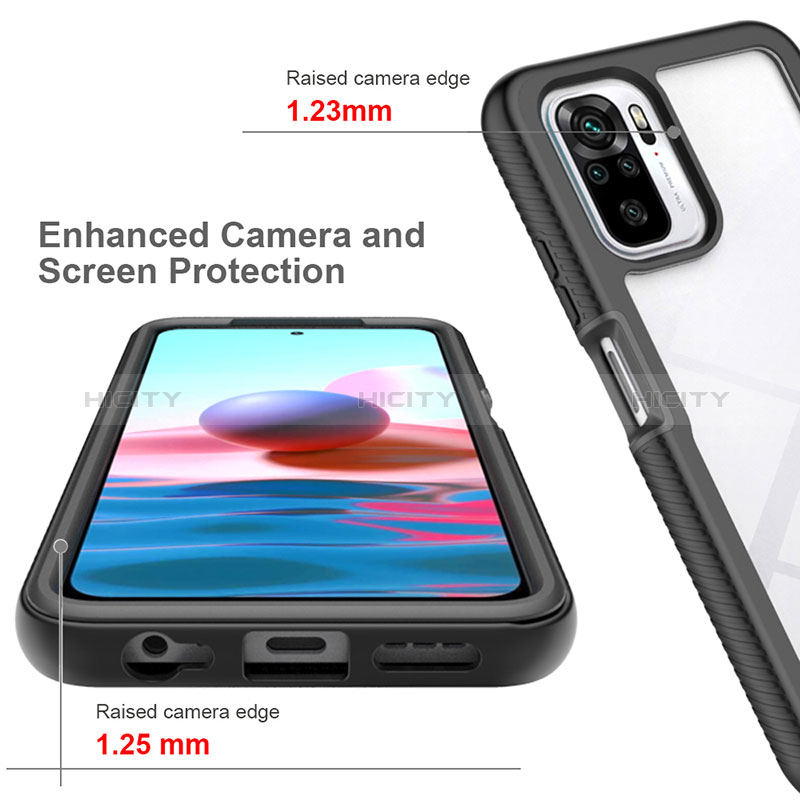 Carcasa Bumper Funda Silicona Transparente 360 Grados ZJ4 para Xiaomi Redmi Note 10 4G