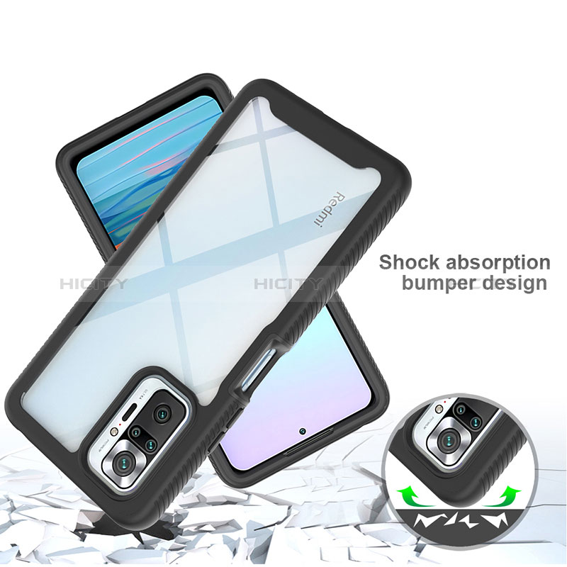 Carcasa Bumper Funda Silicona Transparente 360 Grados ZJ4 para Xiaomi Redmi Note 10 Pro 4G