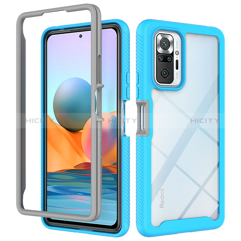 Carcasa Bumper Funda Silicona Transparente 360 Grados ZJ4 para Xiaomi Redmi Note 10 Pro Max