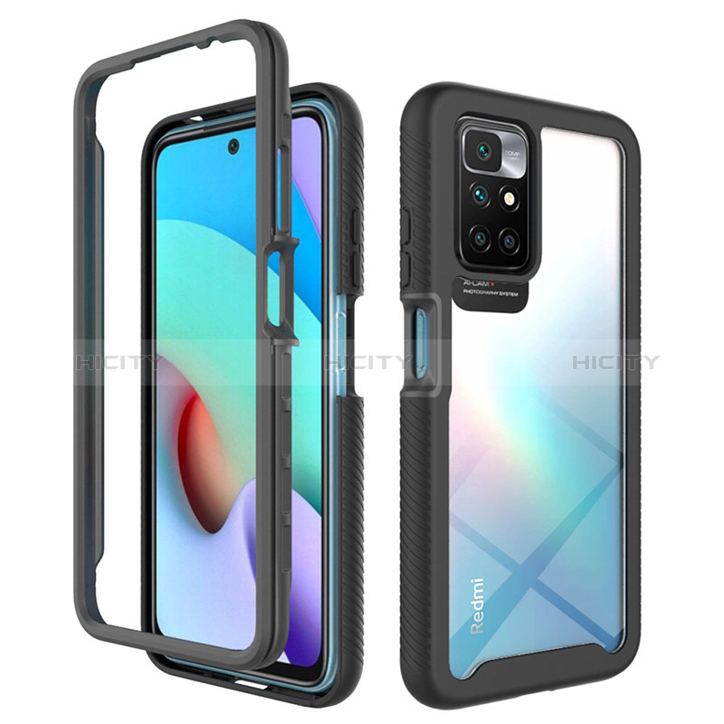 Carcasa Bumper Funda Silicona Transparente 360 Grados ZJ4 para Xiaomi Redmi Note 11 4G (2021) Negro