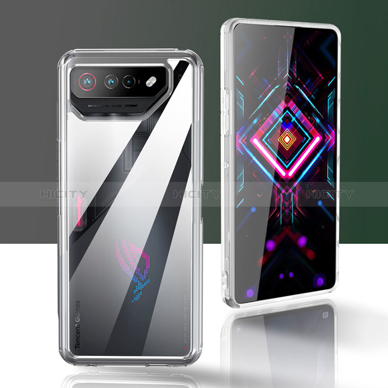 Carcasa Bumper Funda Silicona Transparente 360 Grados ZJ5 para Asus ROG Phone 7 Claro