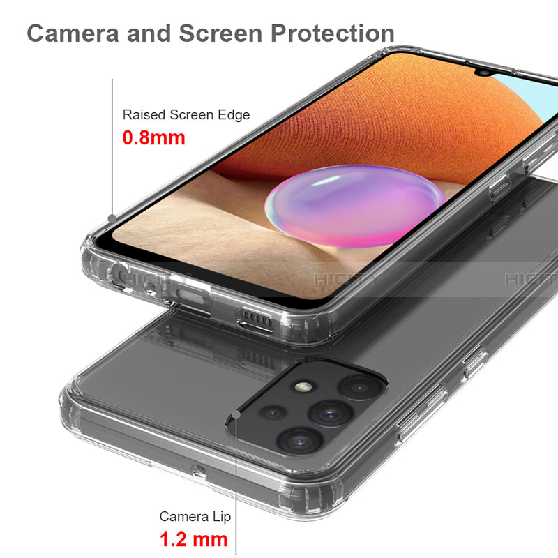 Carcasa Bumper Funda Silicona Transparente 360 Grados ZJ5 para Samsung Galaxy A32 4G
