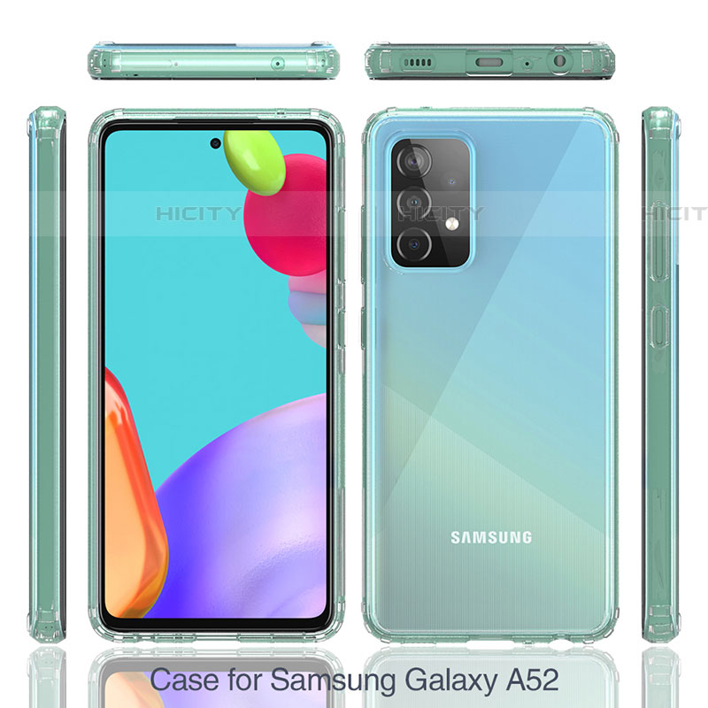 Carcasa Bumper Funda Silicona Transparente 360 Grados ZJ5 para Samsung Galaxy A52 5G