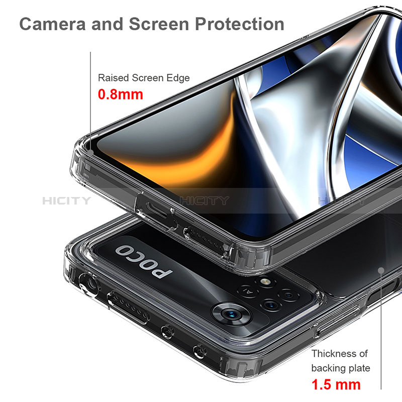 Carcasa Bumper Funda Silicona Transparente 360 Grados ZJ5 para Xiaomi Poco X4 Pro 5G