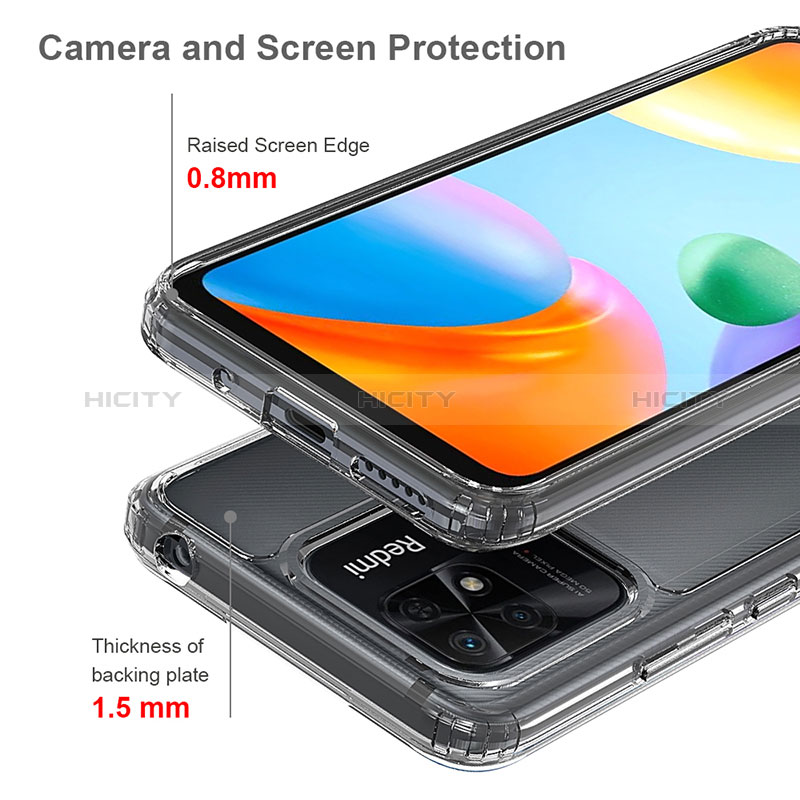 Carcasa Bumper Funda Silicona Transparente 360 Grados ZJ5 para Xiaomi Redmi 10 Power