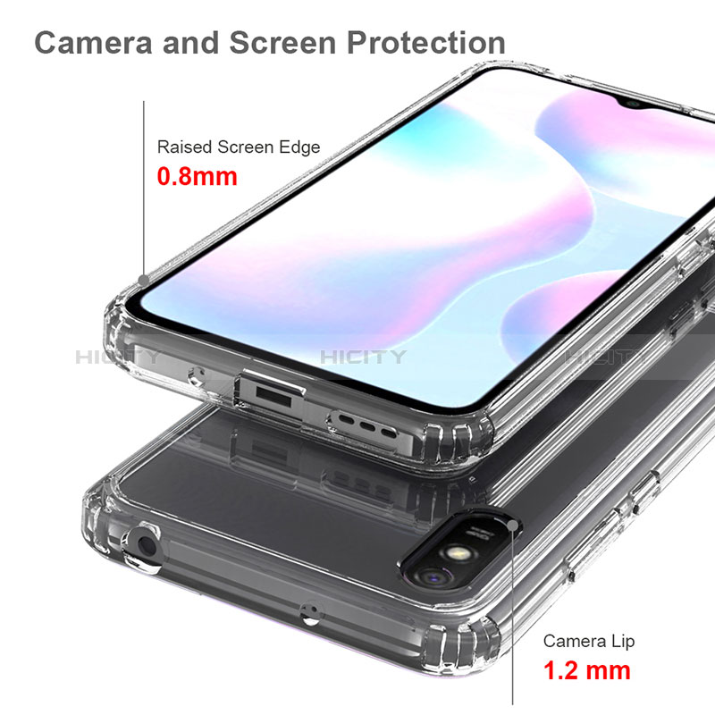 Carcasa Bumper Funda Silicona Transparente 360 Grados ZJ5 para Xiaomi Redmi 9A