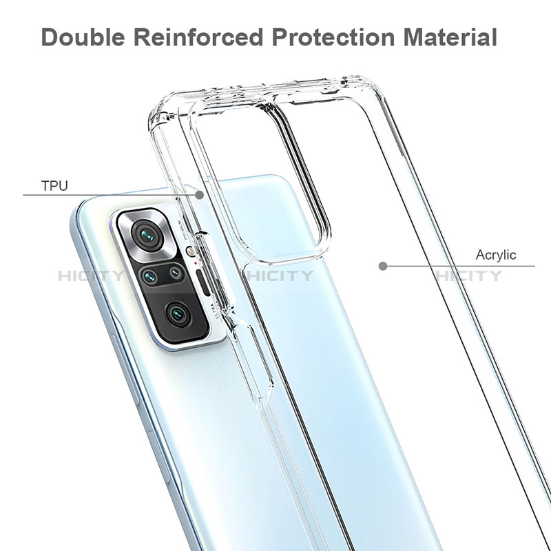 Carcasa Bumper Funda Silicona Transparente 360 Grados ZJ5 para Xiaomi Redmi Note 10 Pro Max