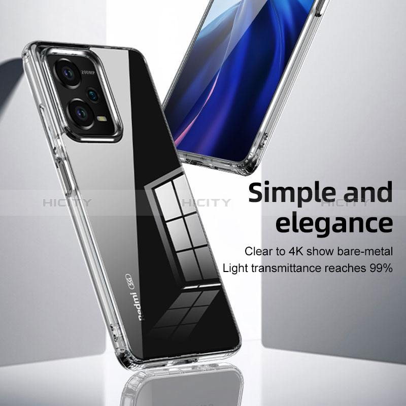 Carcasa Bumper Funda Silicona Transparente 360 Grados ZJ5 para Xiaomi Redmi Note 12 Explorer