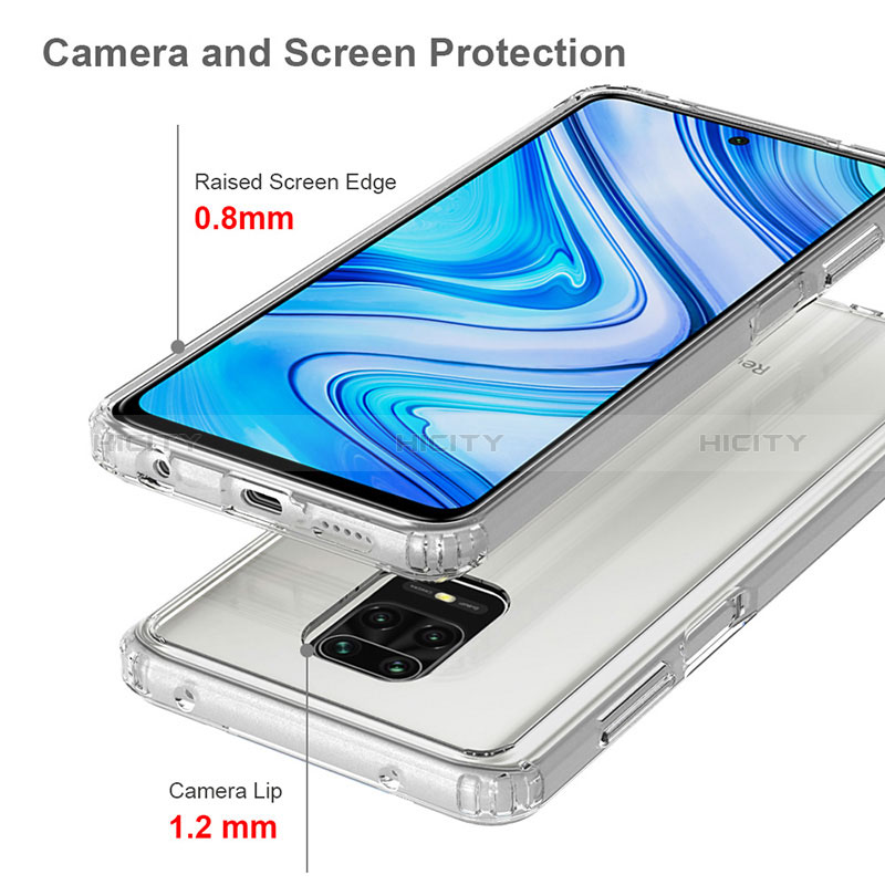 Carcasa Bumper Funda Silicona Transparente 360 Grados ZJ5 para Xiaomi Redmi Note 9 Pro Max